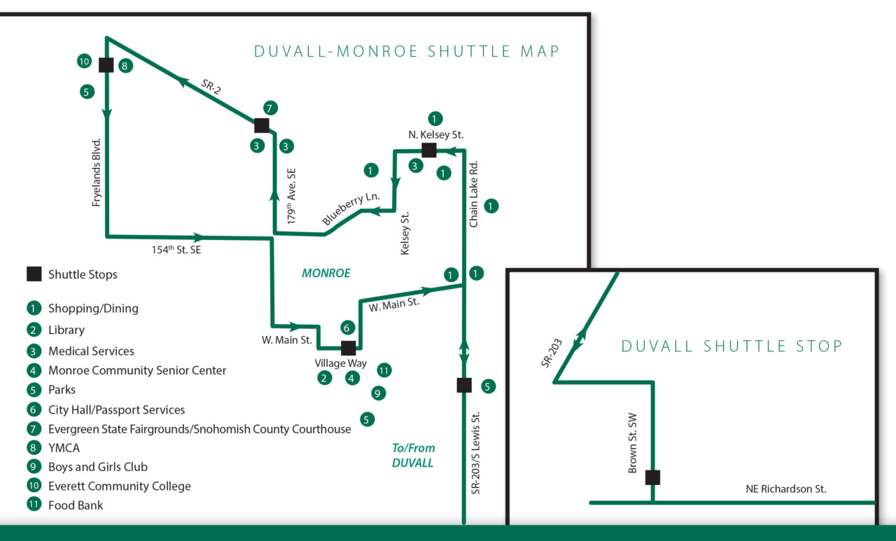 DuvallMonroe Shuttle Snoqualmie Valley Transportation