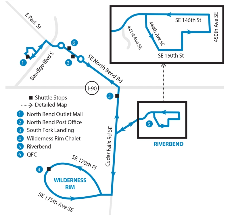 Cedar Falls Loop map