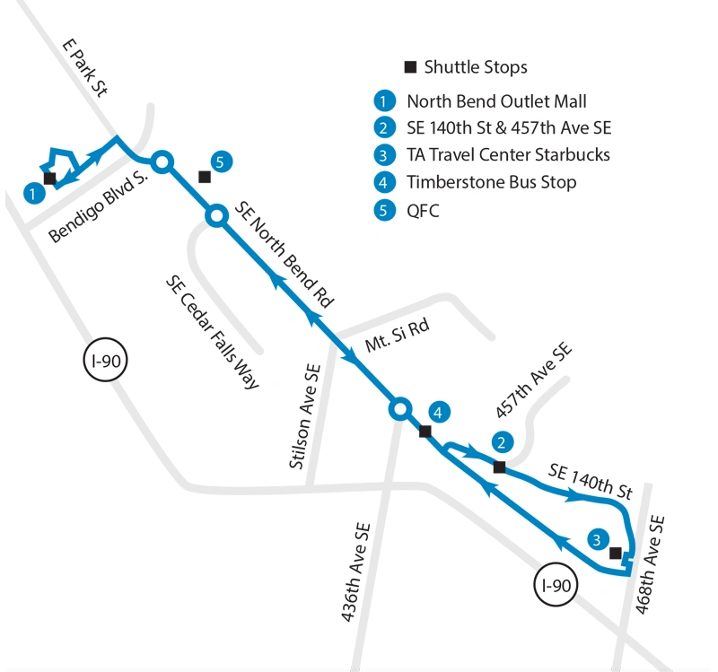 Cedar Falls Loop map